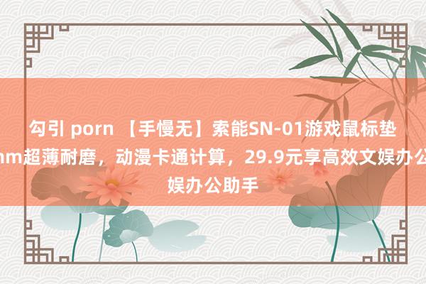 勾引 porn 【手慢无】索能SN-01游戏鼠标垫：4mm超薄耐磨，动漫卡通计算，29.9元享高效文娱办公助手